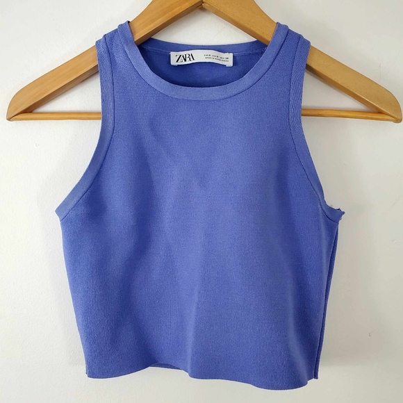 Zara Knit Cropped Sleeveless Crop Top - Picture 2 of 10